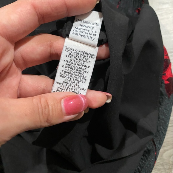 Diane Von Furstenberg Faux‎ Wrap Floral Silk Dress Black Oxblood - Picture 8 of 9